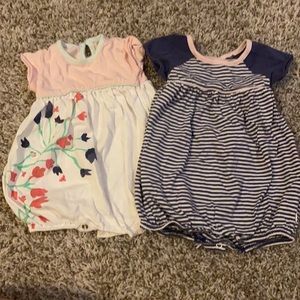 Burts bees rompers - 0-3 months
